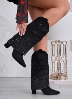 PAIGE - Stivali Neri Camperos Con Strass -Negozio al dettaglio Alexoo 3 5c6977cc f907 448f a648 17e436b58c90