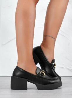 Mocassini Francesine Neri Con Tacco Squadrato -Negozio al dettaglio Alexoo 3 7537989e afd0 48a4 9d0b ea42f789b281