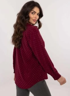 Camicia Bordeaux Con Glitter -Negozio al dettaglio Alexoo 3 87144955 9432 4bfa b08b df0a1c6d4550