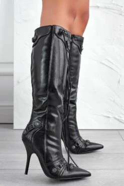 STARRY - Stivali Neri Con Fibbie E Tacco A Spillo -Negozio al dettaglio Alexoo 3 99775995 8aeb 43da 9a32 a61dbf6f207d