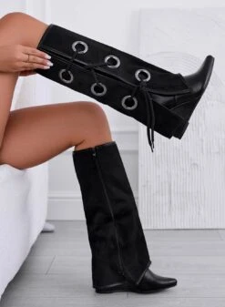 MILENA - Stivali Neri Con Zeppa -Negozio al dettaglio Alexoo 3 cf1456ec 1919 4e4a bc40 835b1f59ee39