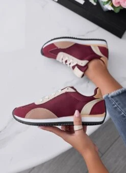Sneakers Bordeaux Con Inserti Beige -Negozio al dettaglio Alexoo 3 cfcc4b11 9c87 47f7 85d2 ded9f124f556