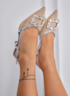 FABY - Décolleté Beige Slingback A Punta E Fibbia Gioiello -Negozio al dettaglio Alexoo 3 d2657a5d 6029 4f73 b666 22a03bfdc210