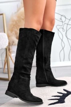 JANELLE - Stivali Neri Scamosciati Con Zeppa Interna -Negozio al dettaglio Alexoo 3 d4b6a7c1 ecc1 400c 850f b081259d10f2