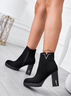 Tronchetti Neri Con Tacco Alto -Negozio al dettaglio Alexoo 3 ea24d29a 881e 4571 b248 969e64073a73