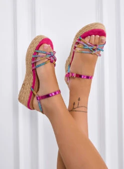 DULCE - Sandali Espadrillas Fuxia Con Fasce Gioiello -Negozio al dettaglio Alexoo 3 f090306c 0823 4e55 a5d7 d979cb178d05