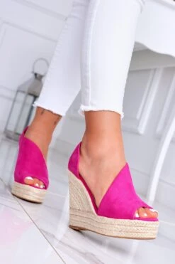 JOLIE - Sandali Espadrilles Alexoo Fuxia Con Zeppa In Corda -Negozio al dettaglio Alexoo 4 0a08f5ad fd57 472d a13a d738f433f782