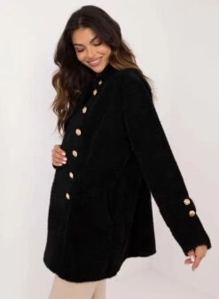 Cappotto Nero Corto Con Bottoni Oro -Negozio al dettaglio Alexoo 4 16dee858 1c98 4047 9b2a 44236426aa36