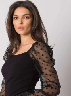 Maglia Nera Con Maniche In Velo E Pois -Negozio al dettaglio Alexoo 4 3c0cca1b fcdd 4e99 bac2 d65634b3c277