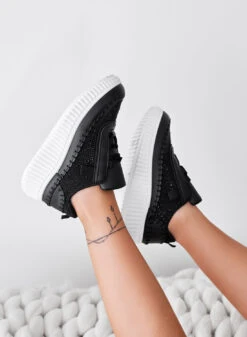 ANTONELLA - Sneakers Nere Con Inserti E Strass -Negozio al dettaglio Alexoo 4 6460d8b9 0256 47aa a09e 1337e7c7f47e