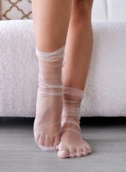 Calzini Bianchi In Velo Con Mini Glitter Oro -Negozio al dettaglio Alexoo 4 6f48465c bd05 4478 a97c f55172e085e2