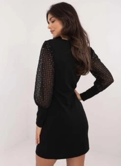 Abito Nero Con Maniche In Velo -Negozio al dettaglio Alexoo 4 883a8b0c cc85 4a96 bc28 fb9af8fd492b