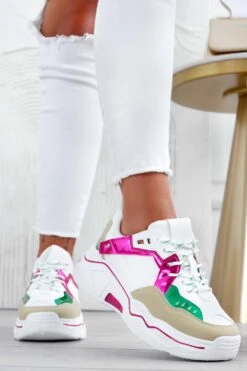 Sneakers Con Suola Spessa Ed Inserti Multicolor -Negozio al dettaglio Alexoo 4 f5033215 7133 4682 b2ad e33abd0ec287