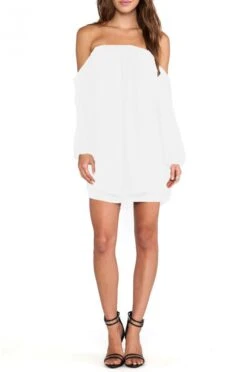 Abito A Fascia In Velo - Bianco -Negozio al dettaglio Alexoo 53 5