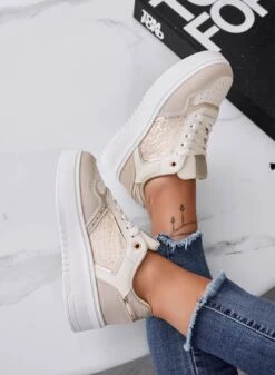 ILARIA - Sneakers Beige Con Inserti A Fantasia Maculata -Negozio al dettaglio Alexoo 5 189f587d 2424 4f4f a5d8 9f10fee2a99c