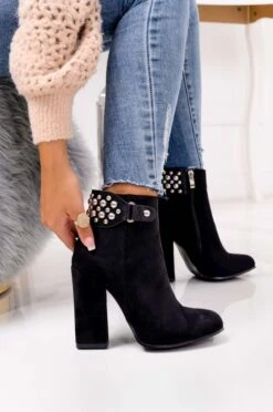 Tronchetti Neri Con Tacco Alto E Borchie Sul Retro Silvia Gala -Negozio al dettaglio Alexoo 5 1 219