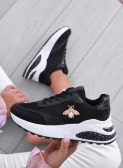 CAMERON - Sneakers Nere In Tessuto Laminato E Ape Oro -Negozio al dettaglio Alexoo 5 1c8c7a93 ed7a 4609 9ded 7bef67525715