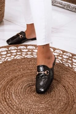 Mocassini Aperti Neri A Quadroni -Negozio al dettaglio Alexoo 5 2 172