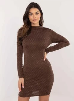 Abito Corto Aderente Marrone Con Glitter 10 Abito Corto Aderente Marrone Con Glitter -Negozio al dettaglio Alexoo 5 7801a3ee 1d82 43ec bbff 4b48ff950f7b