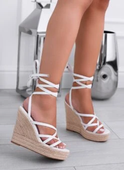 HAZEL - Sandali Espadrilles Alexoo Bianchi Con Lacci -Negozio al dettaglio Alexoo 5 9c801ad3 190b 4b45 926e 3113b9f8cce6