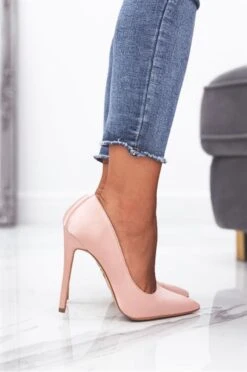 Decolletè Rosa In Raso Con Tacco Alto -Negozio al dettaglio Alexoo 6 13 257