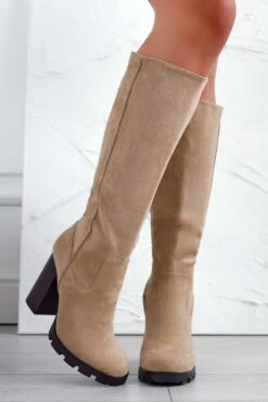 Stivali Fango Scamosciati Con Tacco Alto -Negozio al dettaglio Alexoo 6 39957b13 a5b1 4c46 b117 12db0de5379a