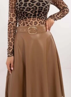 Gonna Longuette Fango In Finta Pelle Con Cintura -Negozio al dettaglio Alexoo 6 3a0eabda c1b5 46b0 946b 9078ae64d6f6