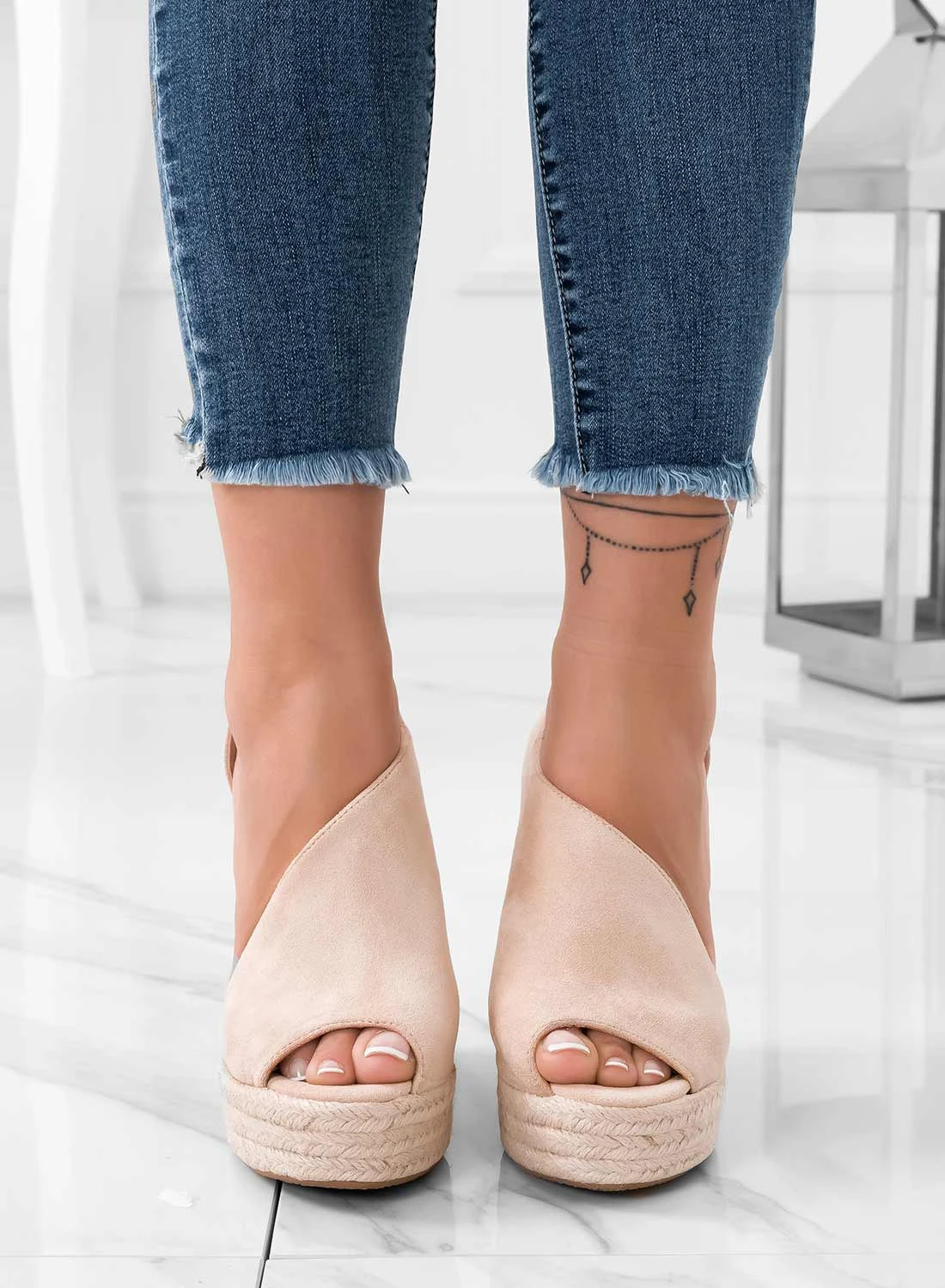 JOLIE - Espadrilles Beige Con Zeppa In Corda 2 JOLIE - Espadrilles Beige Con Zeppa In Corda - immagine 2