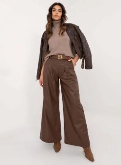 Pantalone Marrone In Finta Pelle A Zampa -Negozio al dettaglio Alexoo 6 b9ab4ca5 74ef 4512 a5ca 1354a27008fe