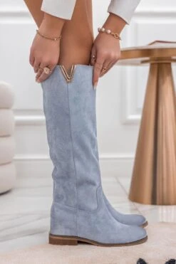 RANDA - Stivali Alexoo Azzurri Scamosciati Con Zeppa Interna -Negozio al dettaglio Alexoo 6 e5028c80 86a8 4a5b b927 7d2dcd04445f