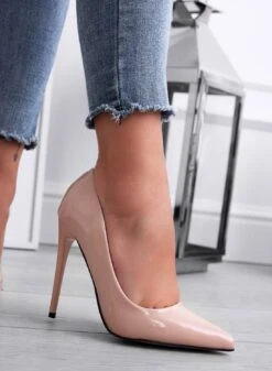 NORIS - Decolletè Beige In Vernice Con Tacco Alto