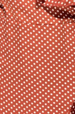 Abito A Pois Con Scollo A V Mattone -Negozio al dettaglio Alexoo 7 4 122 b884b19c 8467 4e1d 8fd5 0741759915fe