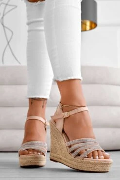 SANTA FE - Sandali Espadrillas Nude Con Fasce Gioiello -Negozio al dettaglio Alexoo 7 53502fa1 f147 4ea6 91d3 1b850c2bdf4f