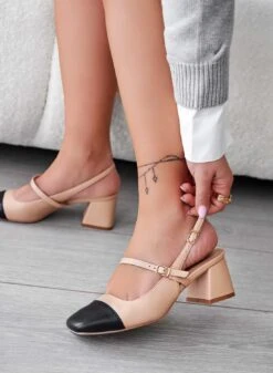 Decolletè Slingback Mary Jane Nude