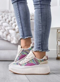 ANNACHIARA - Sneakers In Tessuto Multicolor Con Zeppa -Negozio al dettaglio Alexoo 8 bb46102e 16ae 456d 91c7 6cd0b26a6022