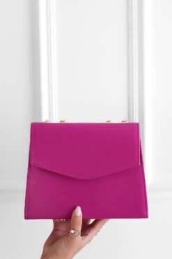 Borsa Pochette Fuxia B217 Con Catena Oro