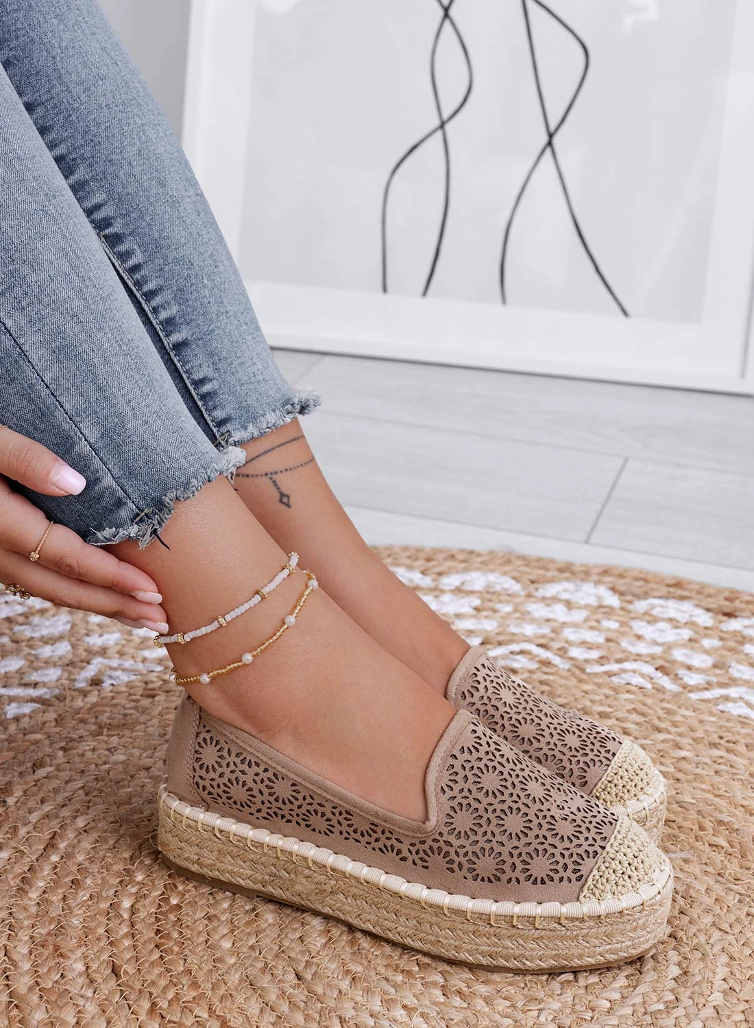 Espadrillas Fango Ricamate Con Zeppa 3 Espadrillas Fango Ricamate Con Zeppa - immagine 3