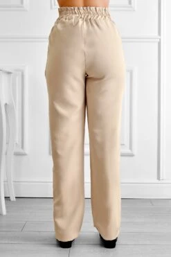 Pantalone Beige Con Molla E Laccio In Vita -Negozio al dettaglio Alexoo 9 dc054803 7640 4cfd a903 cfcf8adc45de