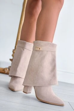 Stivaletti Beige Alexoo Con Risvolto -Negozio al dettaglio Alexoo 9 feebc247 a991 4873 92f0 e0223074a385