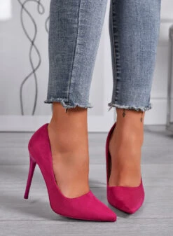 ANASTASIA - Décolleté Fuxia In Camoscio Con Tacco In Vernice