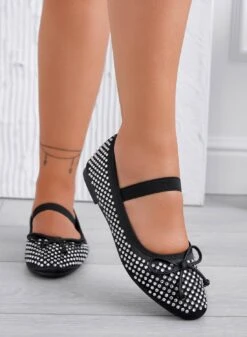 ANTEA - Ballerine Nere Gioiello Con Fiocco