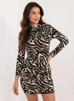 Abito Corto Aderente A Fantasia