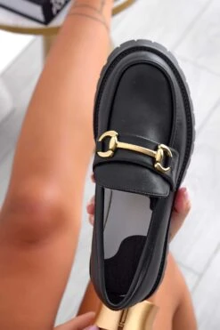 BIRBA - Mocassini Neri Con Fibbia Oro