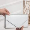 Borsa - Pochette B205 Argento Metallizzata