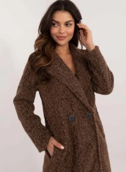 Cappotto Lungo In Lana Marrone