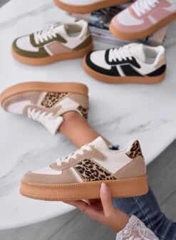 DAMIANA - Sneakers Fango Con Inserti Maculati E Suola In Gomma