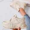 ELLIOT - Sneakers Chunky Beige Con Dettagli Oro