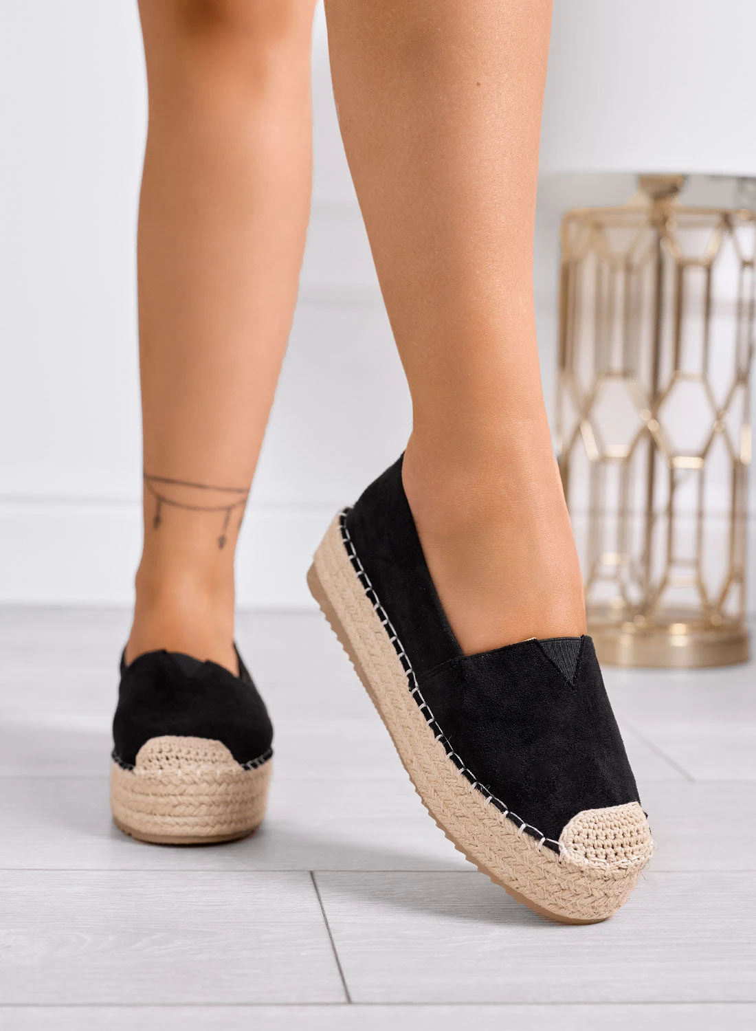 MAGDA - Espadrillas Platform Nere Con Punta Crochet E Suola In Corda 1 MAGDA - Espadrillas Platform Nere Con Punta Crochet E Suola In Corda