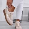 NADINE - Sneakers Beige Con Suola In Gomma