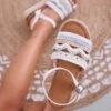 OLIVER - Sandali Espadrillas Bianchi Con Zeppa E Strass